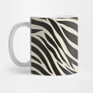 Zebra Print Pattern (WHITE) Mug